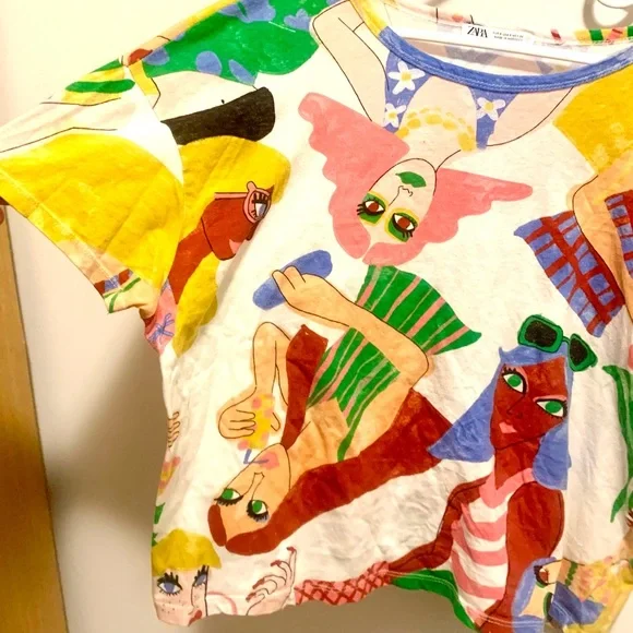 Zara Woman’s funky art print t-shirt - Picture 7 of 7